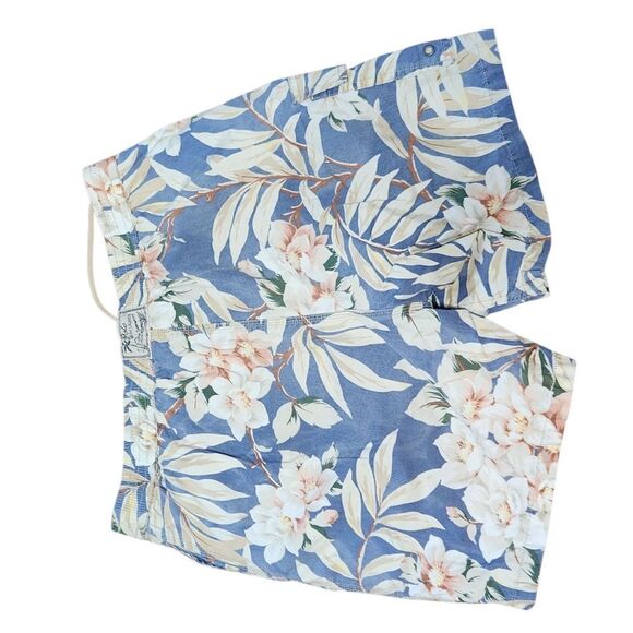 Polo Ralph Lauren Swim Shorts Mens Medium Floral Leaf Drawstring Trunks - Picture 4 of 9